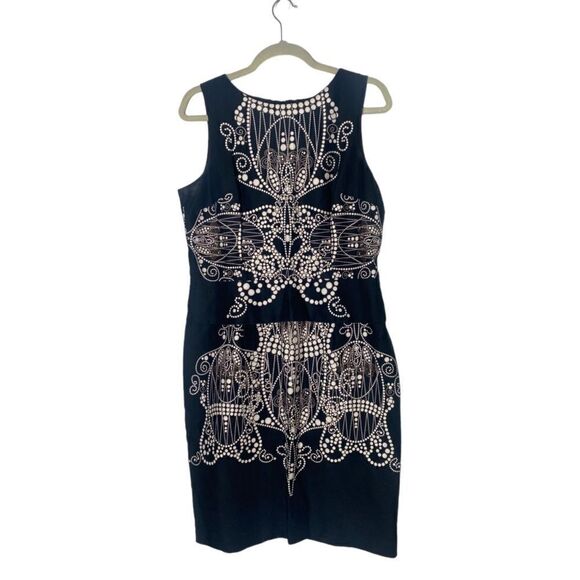 David Meister SZ 12 Printed Knee-Length Dress - Picture 4 of 10